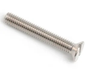 1/2-13 UNC X 1 SLOT COUNTERSUNK MACHINE SCREW ASME B18.6.3 A2 STAINLESS STEEL