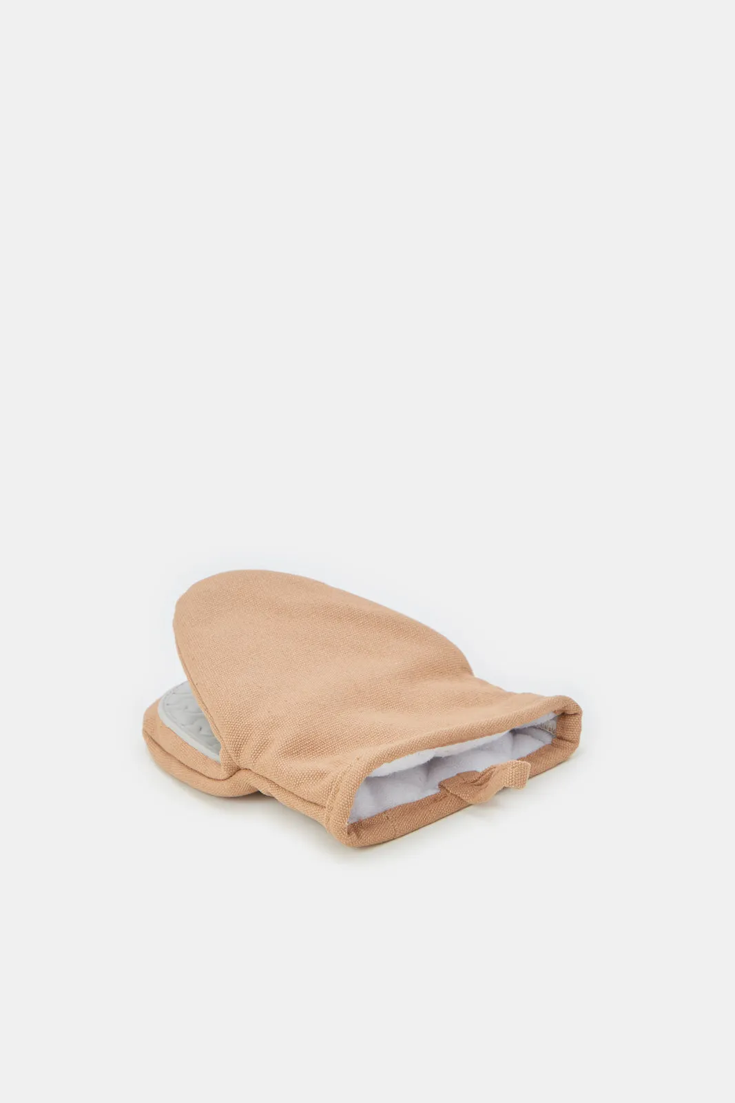 Beige Silicone Woven Palm Mitt