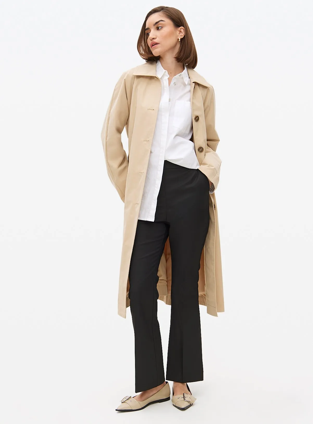Buy Black Kick Flare Trousers 18R | Trousers | Tu