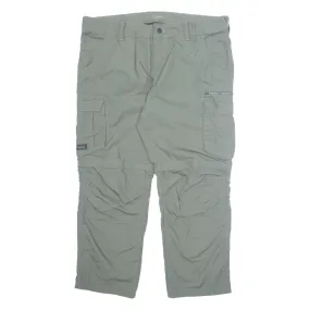 Cargo Workwear Mens Trousers Green Relaxed Straight Nylon W38 L28