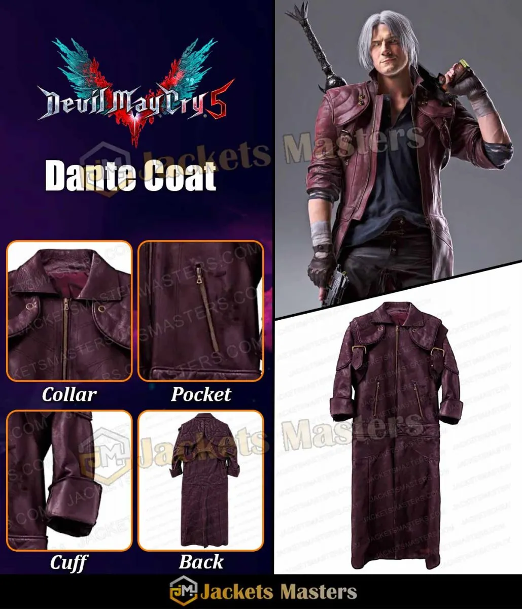 Dante Devil May Cry 5 Leather Coat