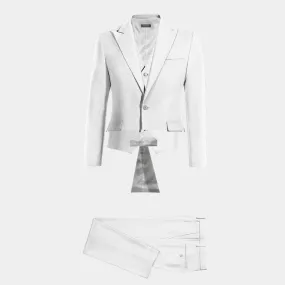 Ivory frock coat with white waistcoat