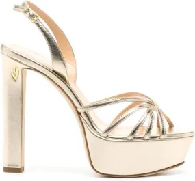 Jennifer Chamandi Roberto 130mm platform sandals Gold