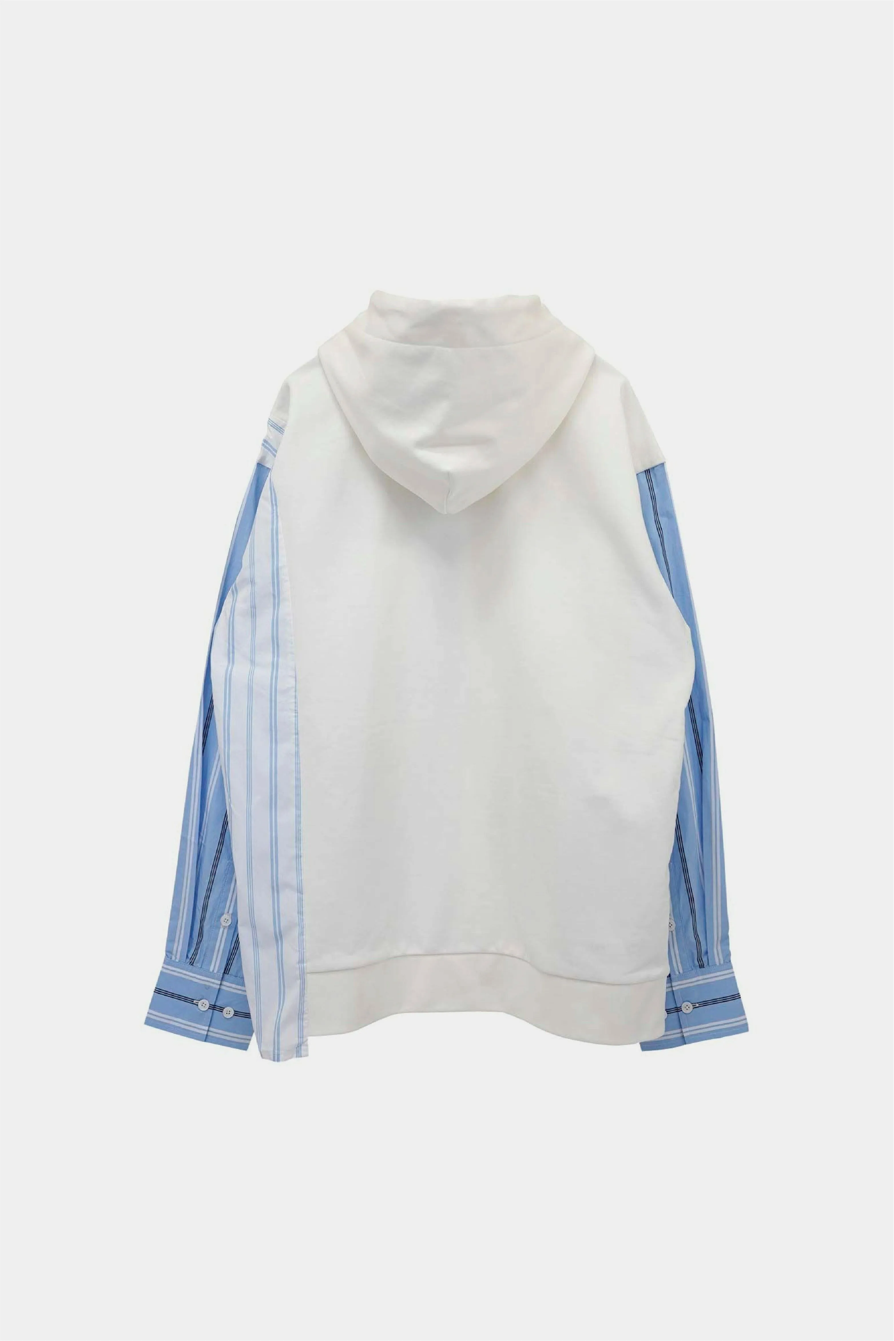 Jersey Shirting Panelled Hoodie