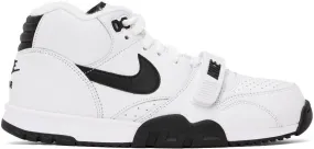 Nike White & Black Air Trainer 1 Sneakers