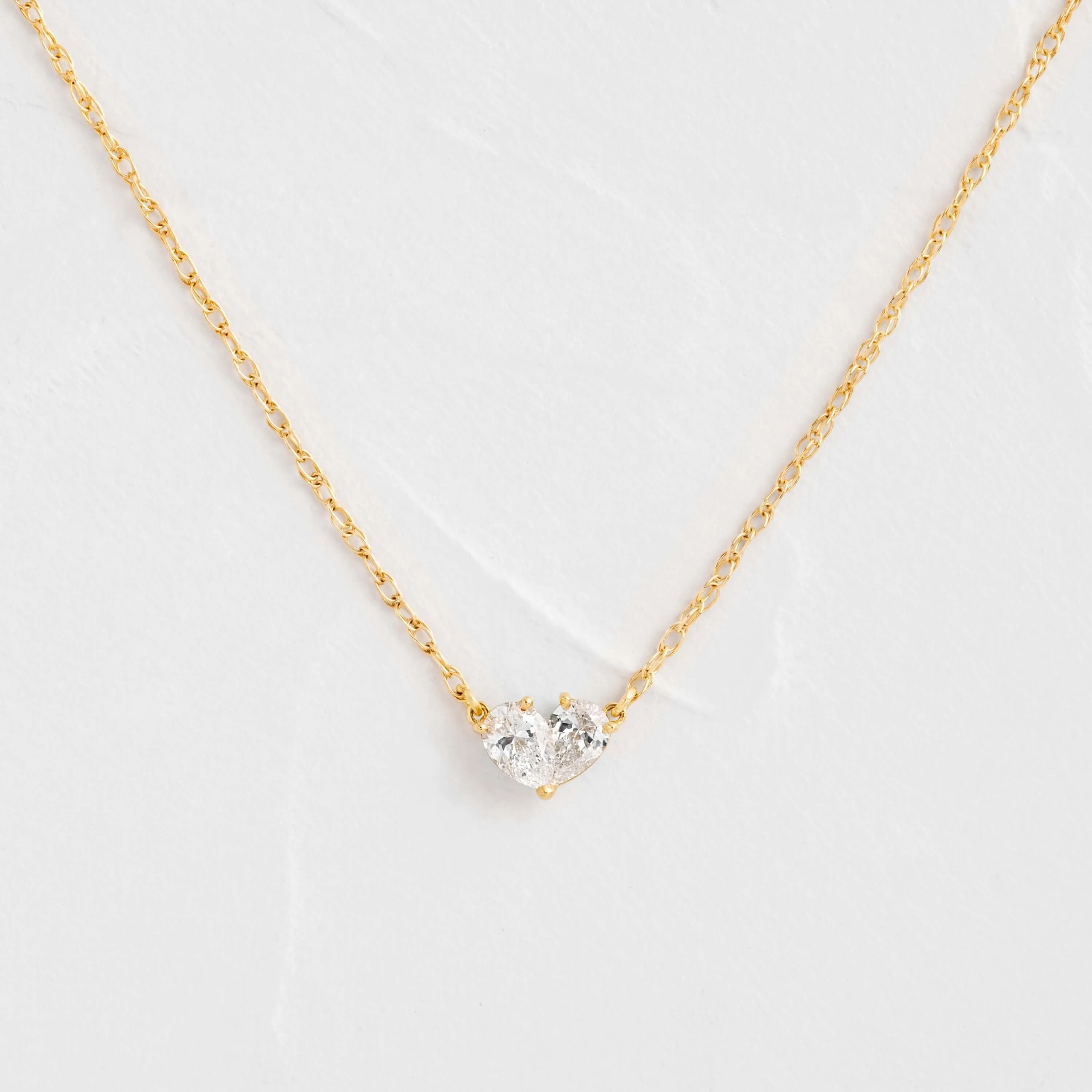 Overlap Heart Necklace - In Stock
