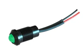 Oxley OXL/CLH/80 Series Green Panel LED, 110V ac, 8mm Mounting Hole Size, Lead Wires Termination, IP67