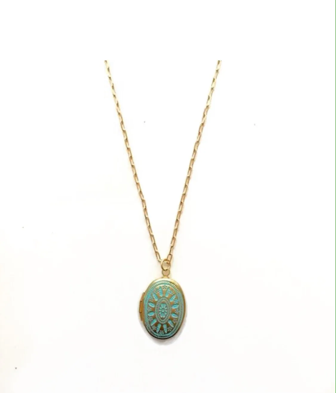 Patina Locket Necklace