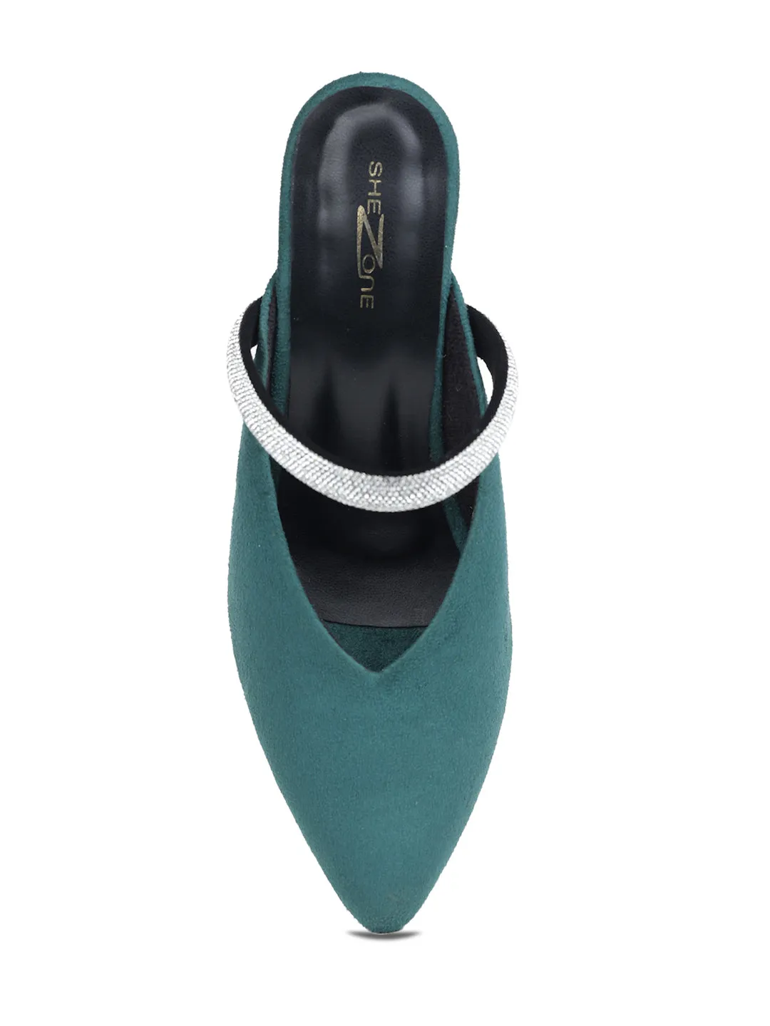 Shezone Green Women Heels
