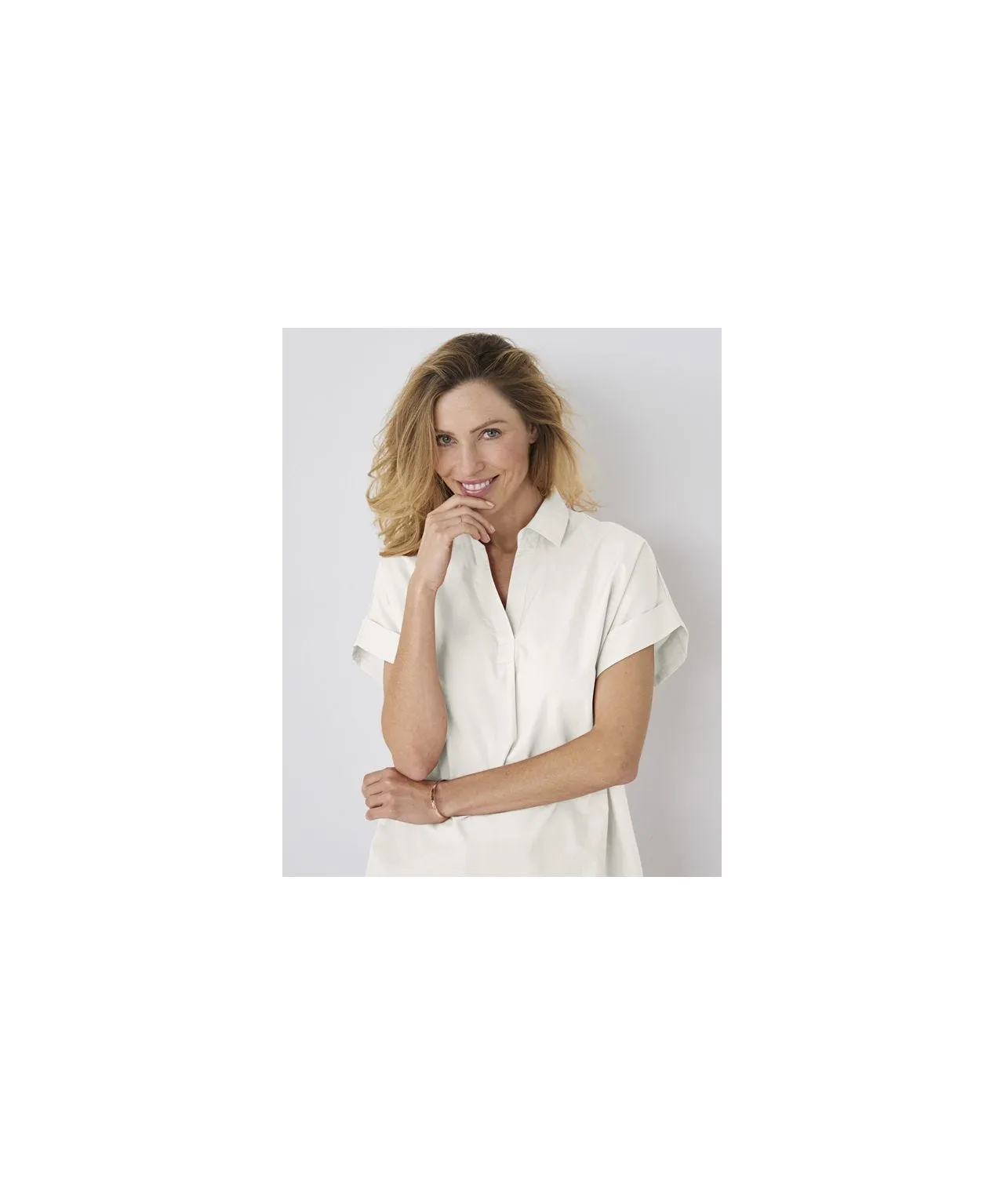 Short Sleeved Cool Cotton Blouse