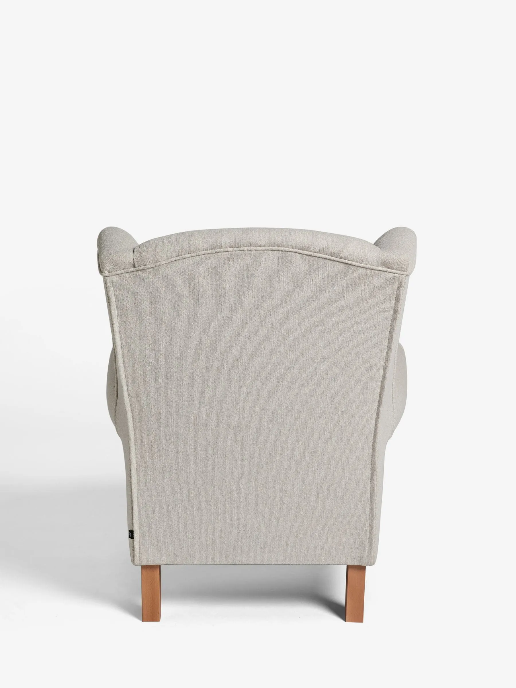 Tweedy Chenille Oyster Natural Sherlock Highback Armchair