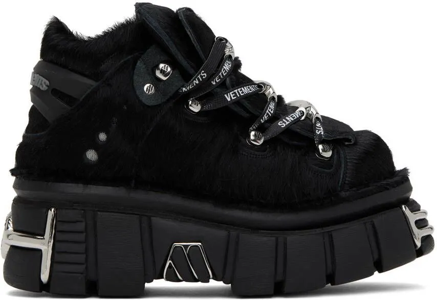 VETEMENTS Black New Rock Edition Platform Sneakers